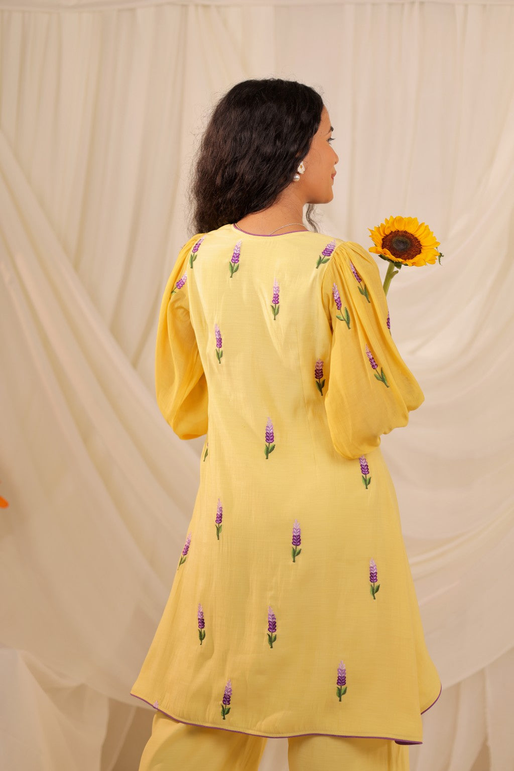 Yellow MulChanderi Co-ord Set