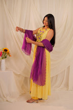 Yellow Anarkali Set