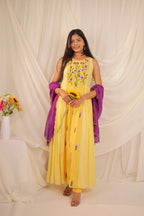 Yellow Anarkali Set