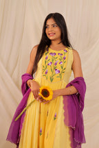 Yellow Anarkali Set