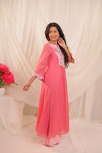 Rose Pink Anarkali Set