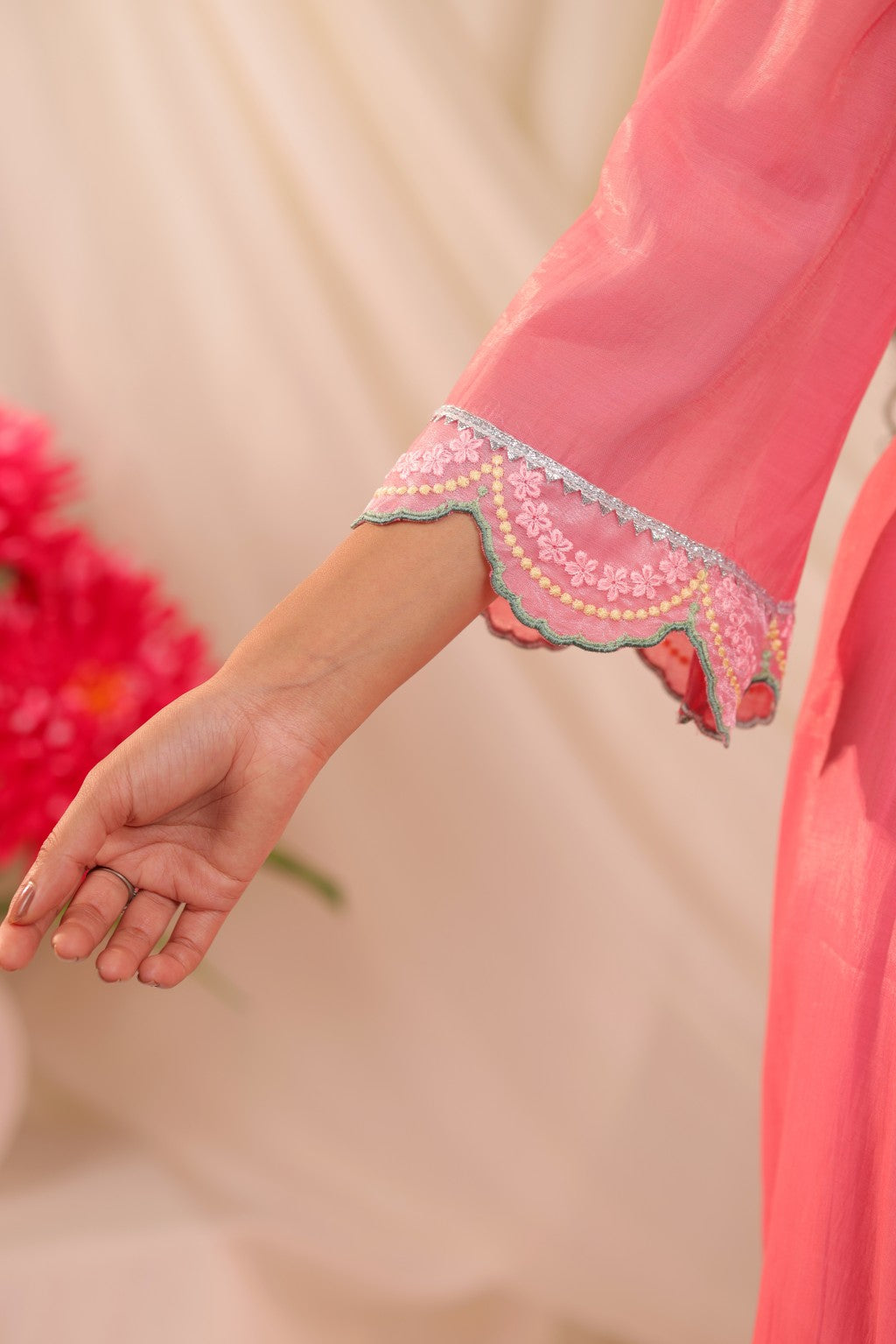 Rose Pink Anarkali Set