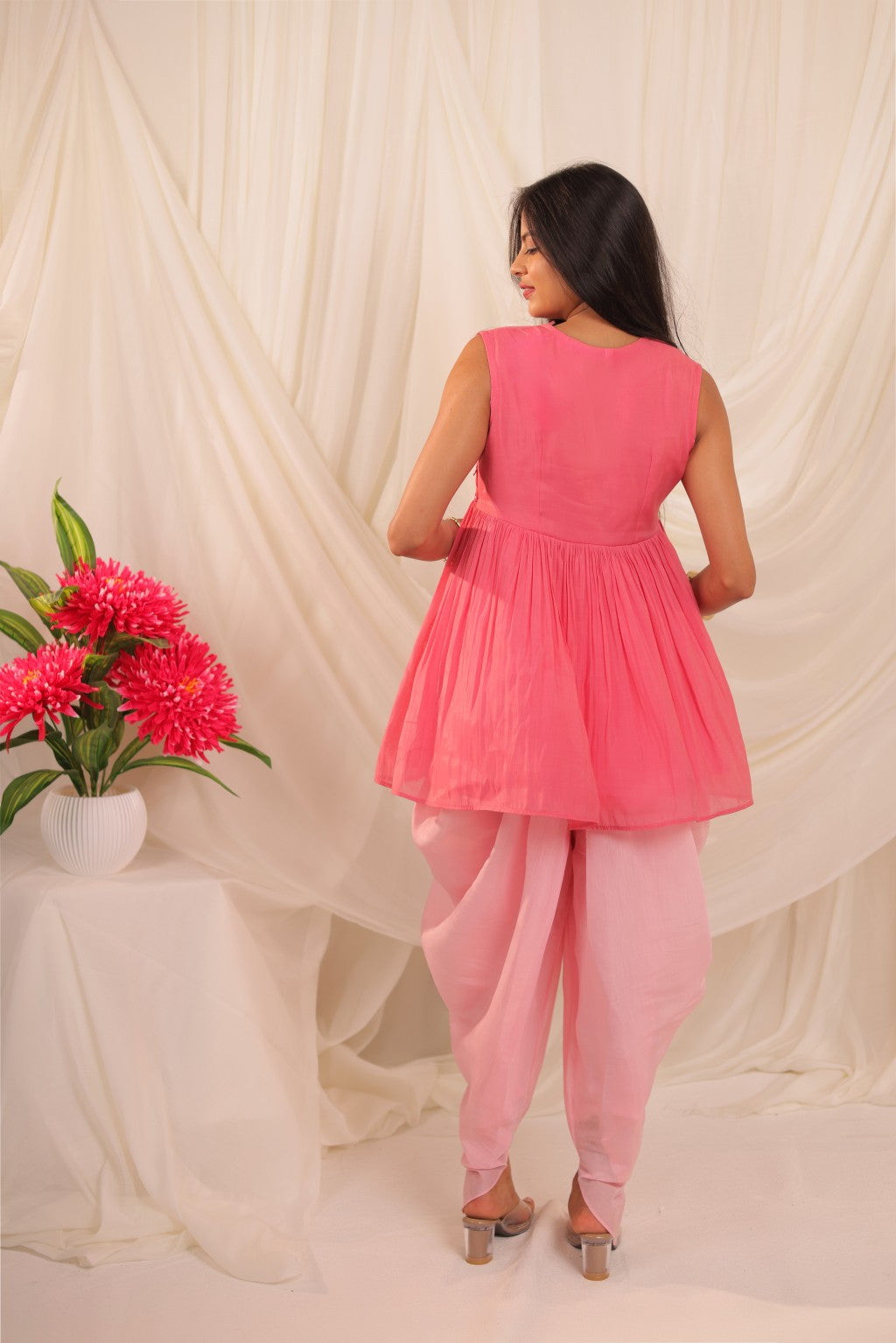 Pink Peplum Co-ord Set